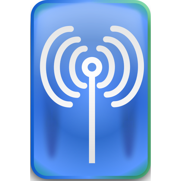 SVG Rectangular wi-fi sign sticker vector drawing