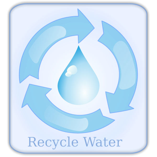 SVG Recycle water sign vector image