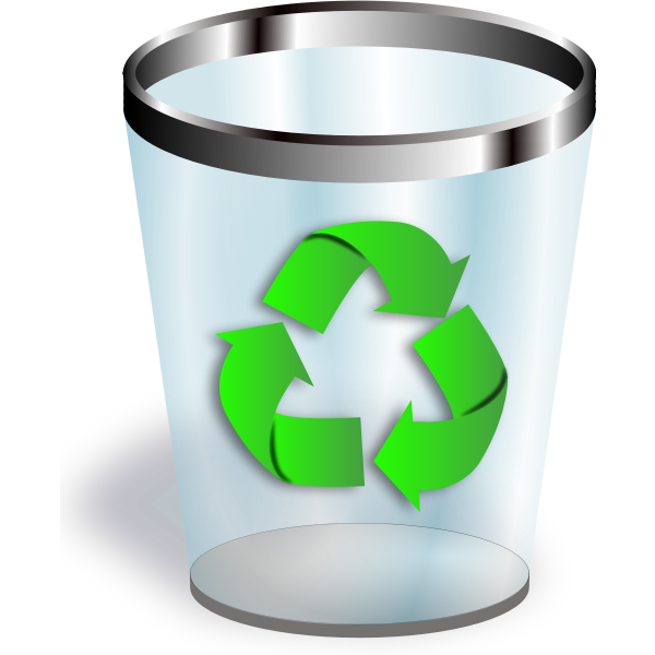 SVG Recycling bin icon vector drawing