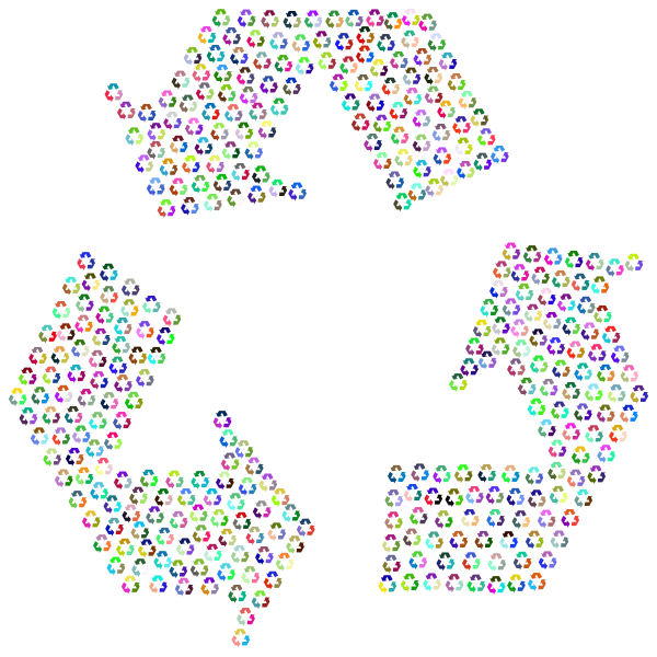 SVG Recycling Sign Fractal Prismatic