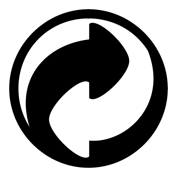 SVG Recycling symbol monochrome icon