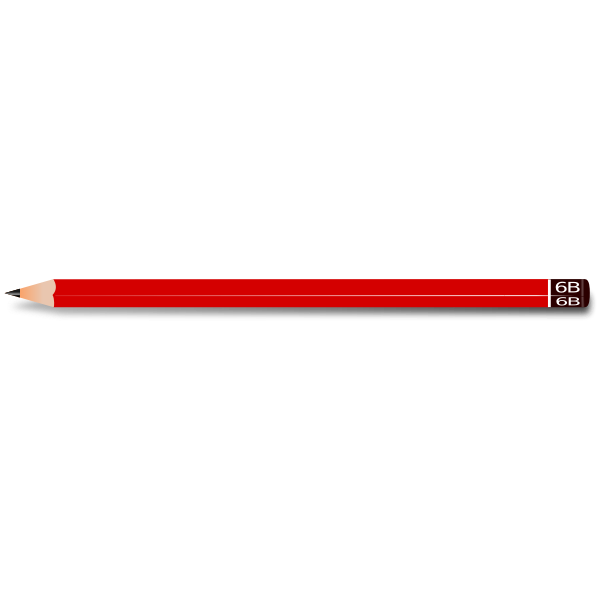 SVG Red 6B Pencil