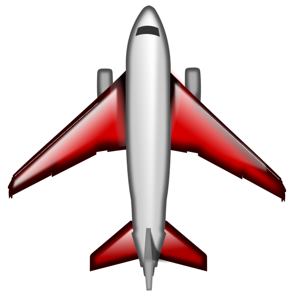 SVG Red airplane vector