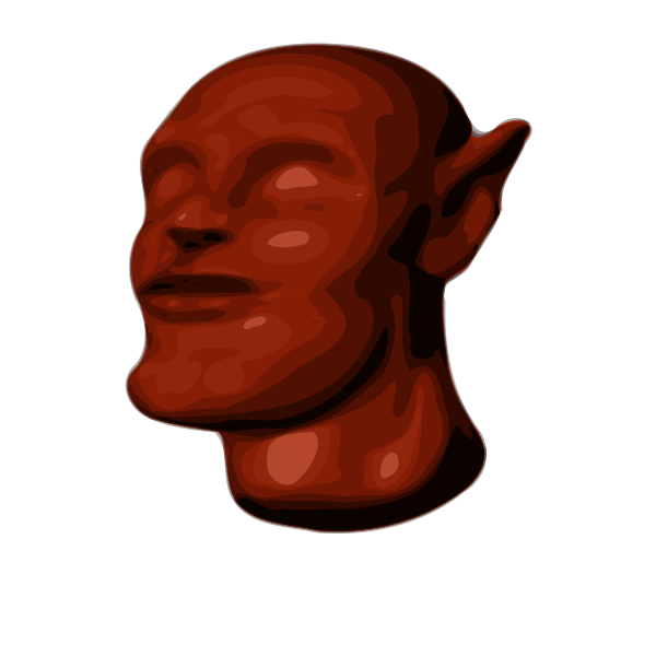 SVG Red alien head