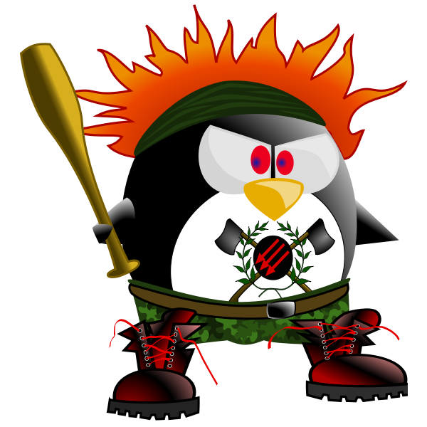 SVG Red anarchist skinheads avatar vector image