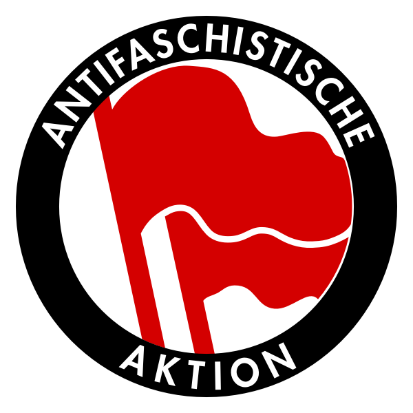 SVG Red and black antifascist clip art