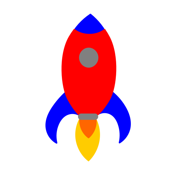 SVG Red and blue rocket