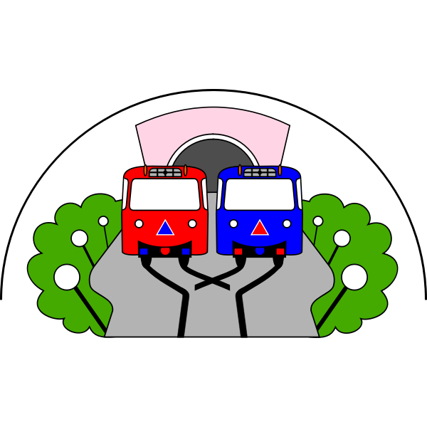 SVG Red and blue train