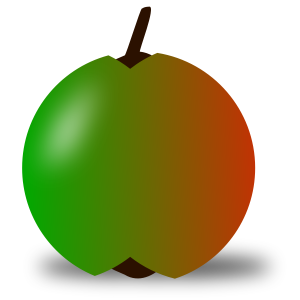 SVG red and green apple