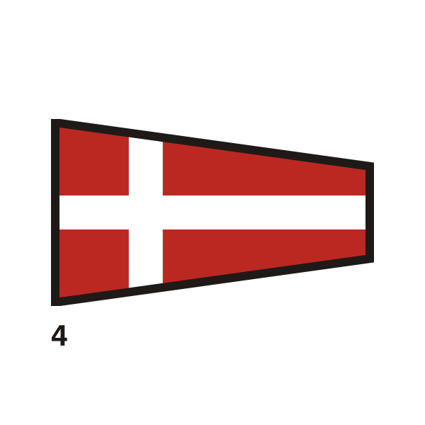 SVG Red and white outlined flag
