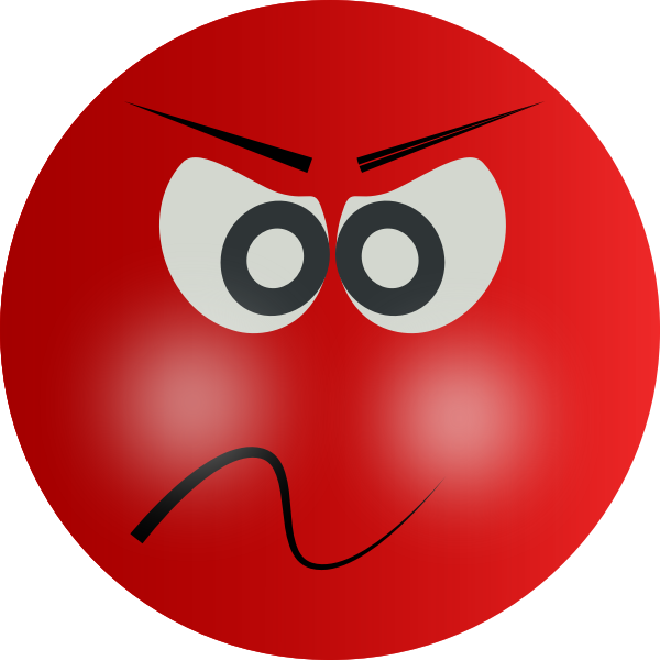 SVG Red angry smiley