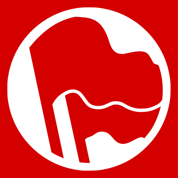 SVG Red anti-fascist logotype illustration