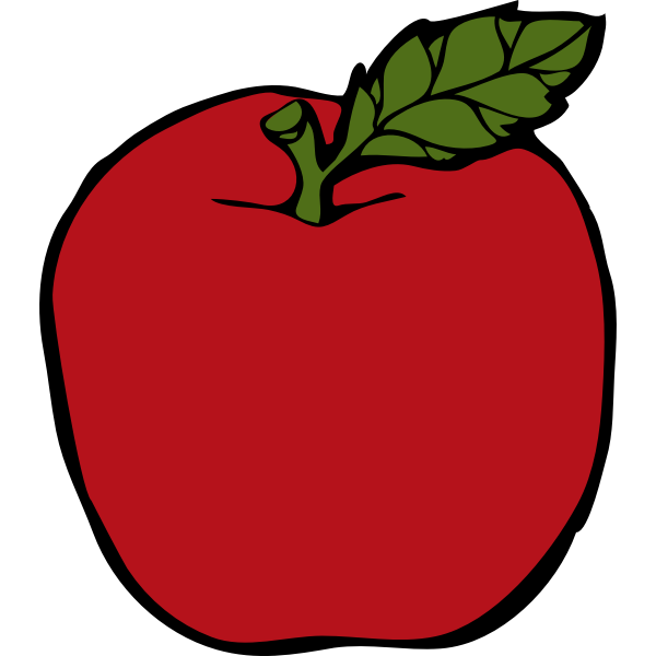 SVG Red apple vector clip art