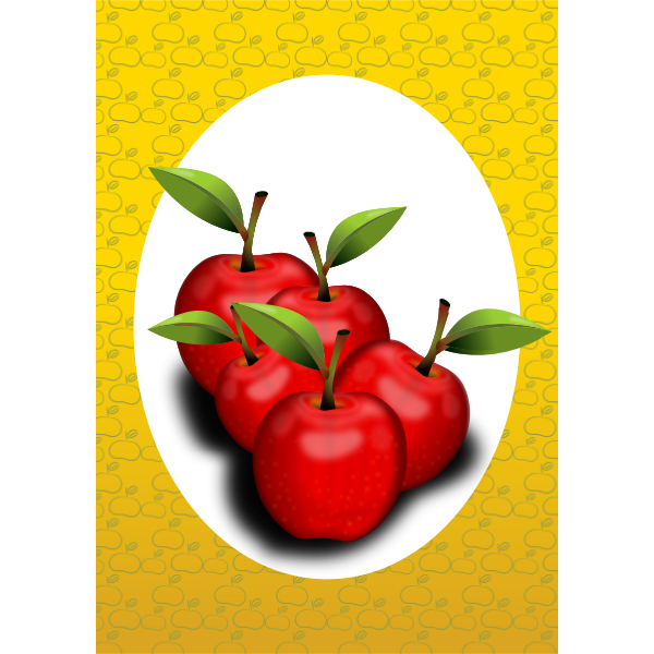 SVG Red apples vector clip art