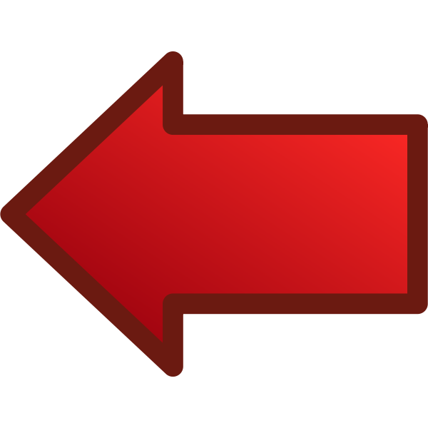 SVG Red arrow pointing left vector drawing