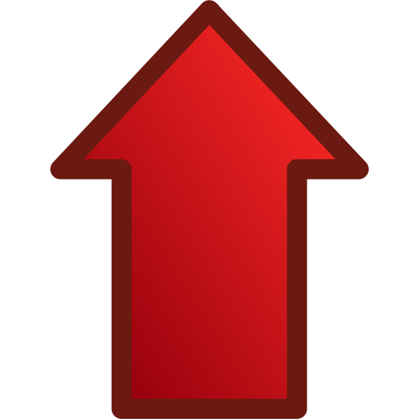 SVG Red arrow pointing up vector graphics