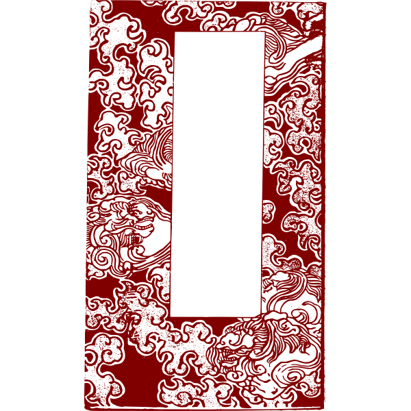 SVG Red asian frame