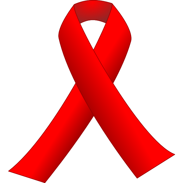 SVG Red awareness ribbon