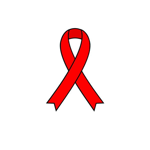 SVG Red awareness ribbon vector image