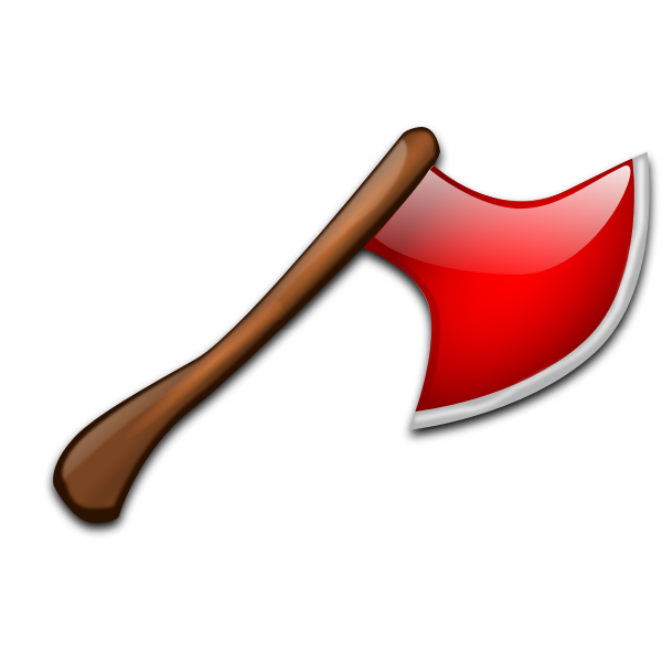 SVG Red axe vector drawing