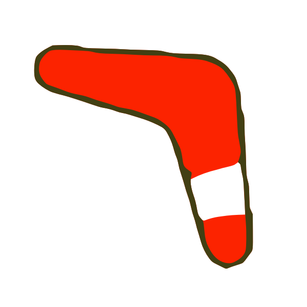 SVG Red boomerang