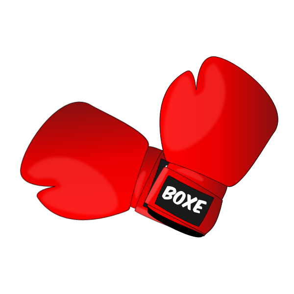 SVG Red boxing gloves vector clip art