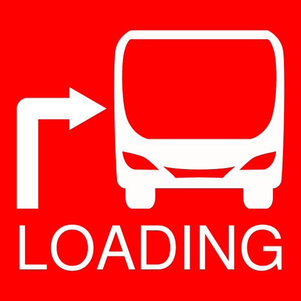 SVG Red bus stop icon