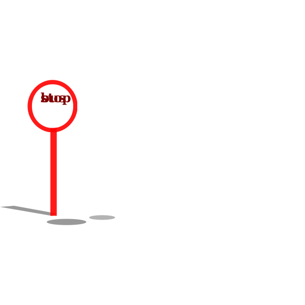 SVG Red bus stop symbol