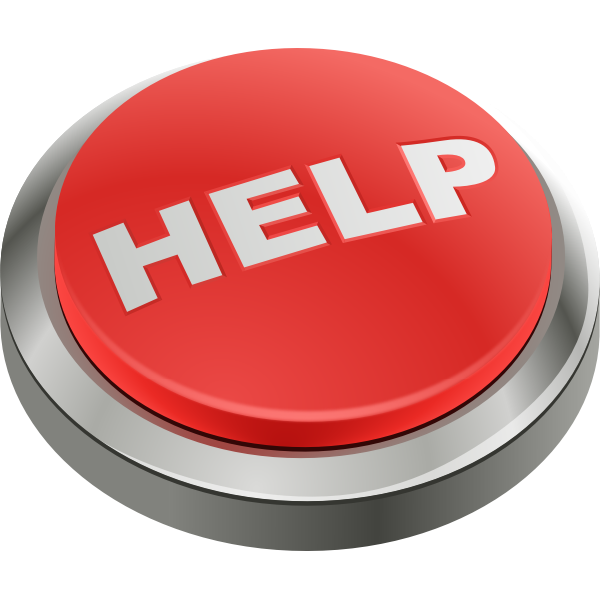 SVG Red button with word quotHelpquot
