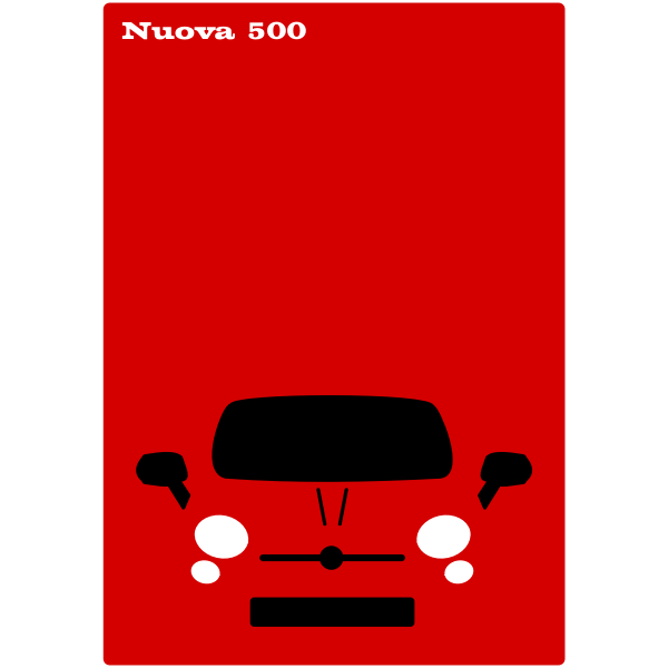 SVG Red car poster