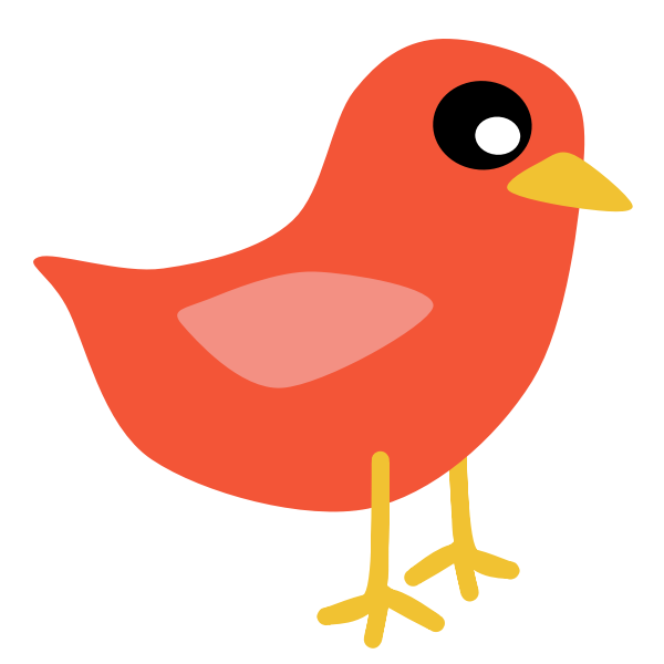 SVG Red cardinal bird vector clip art