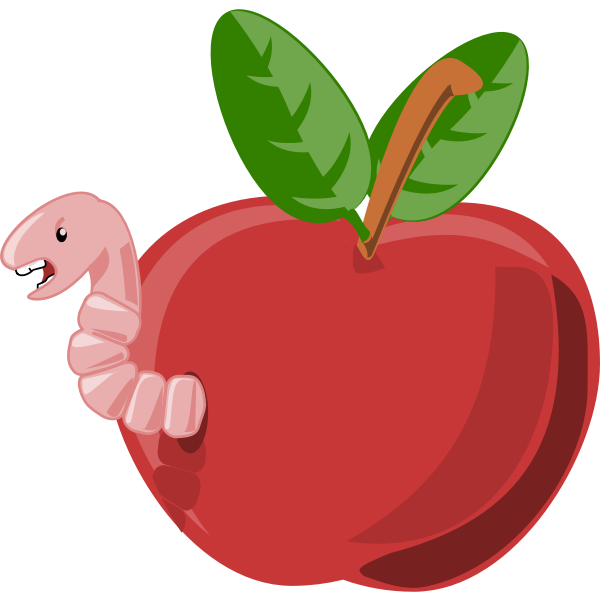 SVG Red cartoon apple vector image