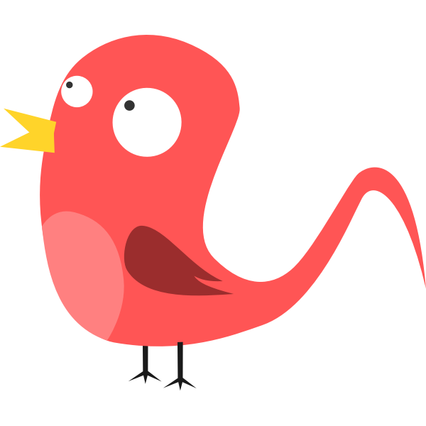 SVG Red cartoon bird
