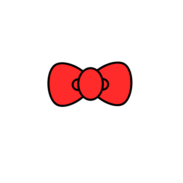 SVG Red cartoon bow
