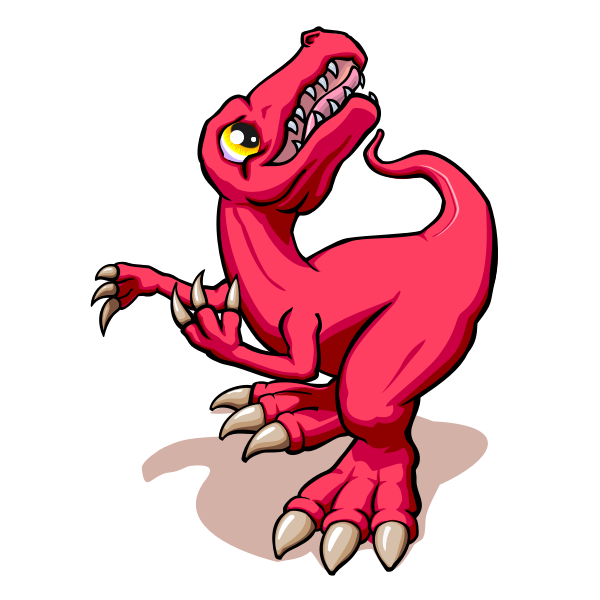 SVG Red cartoon dino