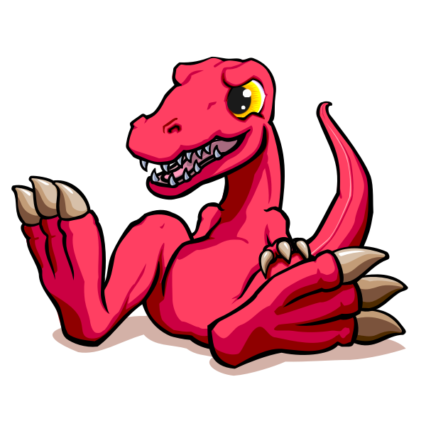SVG Red cartoon dragon