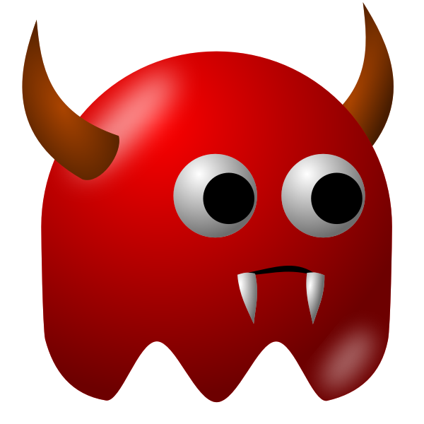 SVG Red cartoon monster