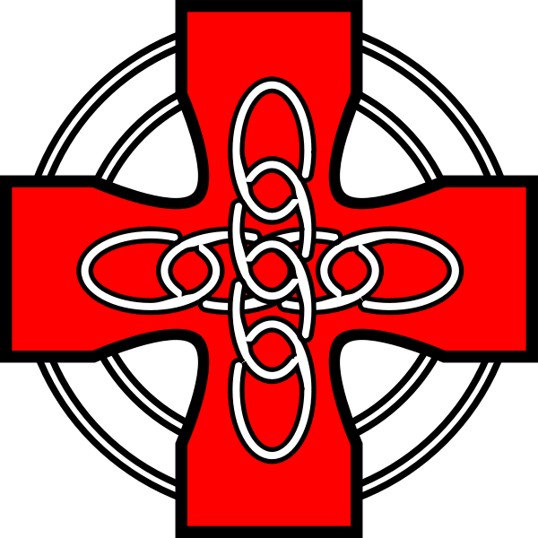 SVG Red Celtic cross vector graphics