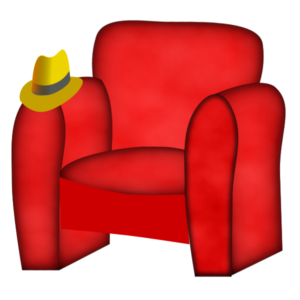 SVG Red chair and hat