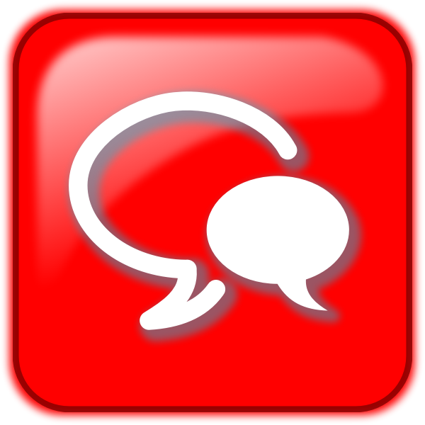 SVG Red chat button