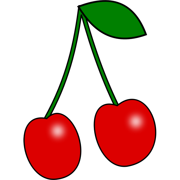 SVG Red cherry pair