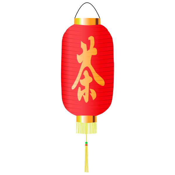 SVG Red Chinese lantern vector graphics