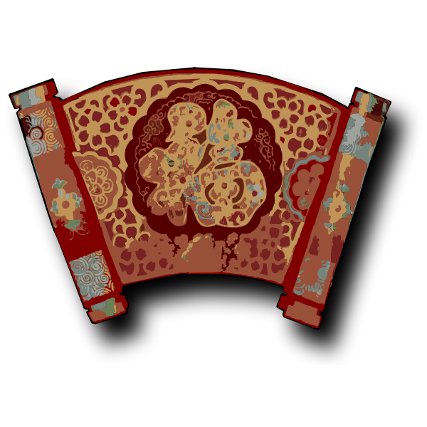SVG Red Chinese scroll