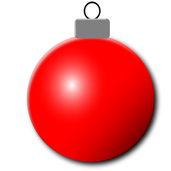 SVG Red Christmas ornament vector image