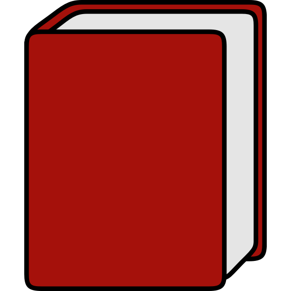SVG Red closed notebook