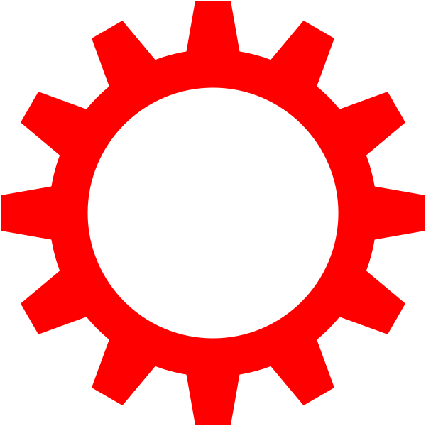 SVG Red cogwheel symbol