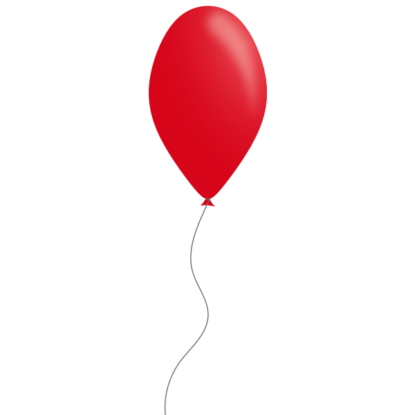 SVG Red color balloon vector graphics