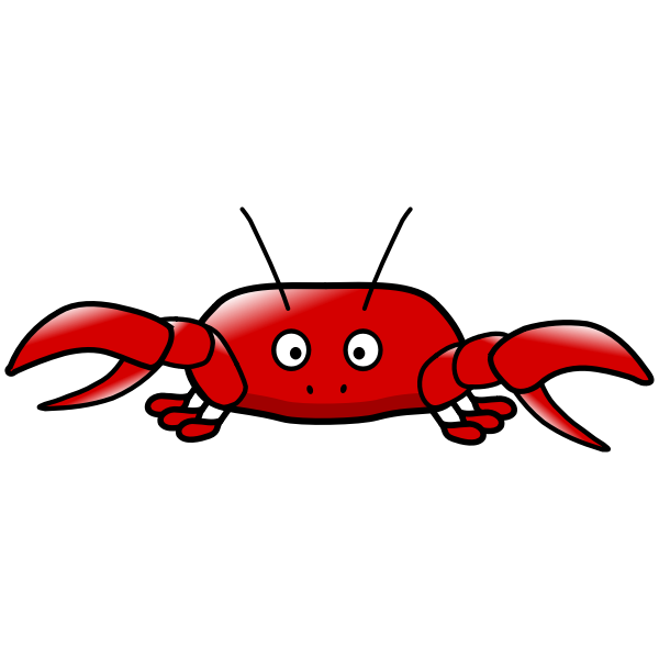 SVG Red crab cartoon style