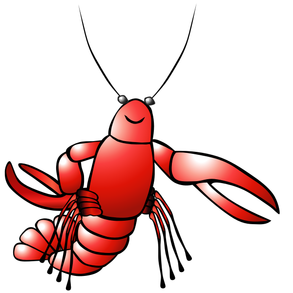 SVG Red crawfish vector image