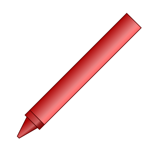 SVG Red crayon vector image